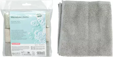 Mikrofiberduk grå 3 st/fp - Allrengöring - 8721037560979 - 1