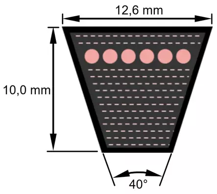 Keilrem Optibelt RED POWER 3 SPA 2082 - Remmar och tillbehör - 4014486077629 - 2