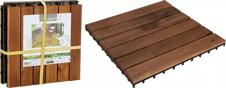 Kompositterrassplatta 4 st/förpackning - Trädgårdsmöbler - 8721037884679 - 1