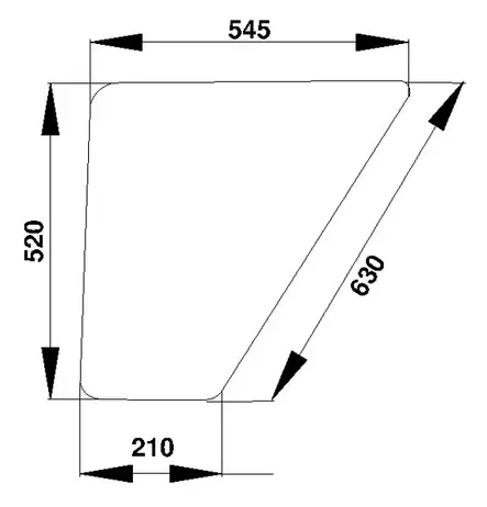 Glasruta, nedre (Fendt 178810110030) - Styrhytt och kaross - 3660980020299 - 1