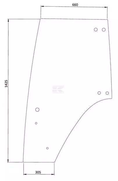 Fönster, höger (Fendt 117810030020) - Styrhytt och kaross - 8716106304219 - 1
