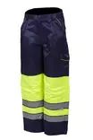 Varselfärgade byxor i midjan gul/blå EN 20471 - Sommararbetskläder - 6418326402509 - 1