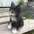 Katt trädgårdsstaty 19 cm - Trädgårdsskulpturer, dekorationer - 8711295953019 - 2