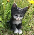Katt trädgårdsstaty 19 cm - Trädgårdsskulpturer, dekorationer - 8711295953019 - 1