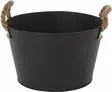 Plåtkruka med snörehandtag svart 15 cm - Krukor, vaser, korgar - 8720573183529 - 1