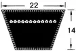 Rem C83 1/2 2120 mm - Remmar och tillbehör - 4014486037579 - 2