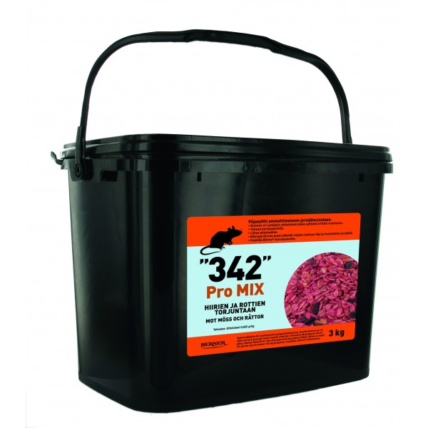 342 Pro Mix 3 kg Råttgift - Bekämpning av gnagare - 6414505045659 - 1