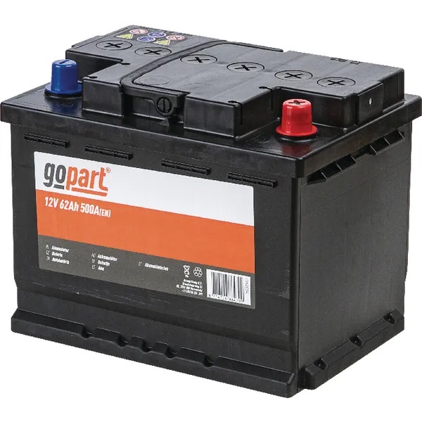 Batteri GoPart 12V 62Ah 500A - Startbatterier - 8716106864799 - 1