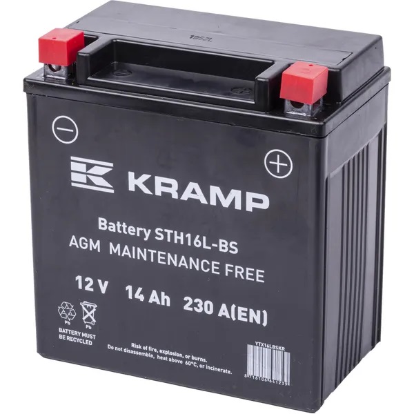Batteri Kramp 12V 14Ah - Startbatterier - 8716106641239 - 1