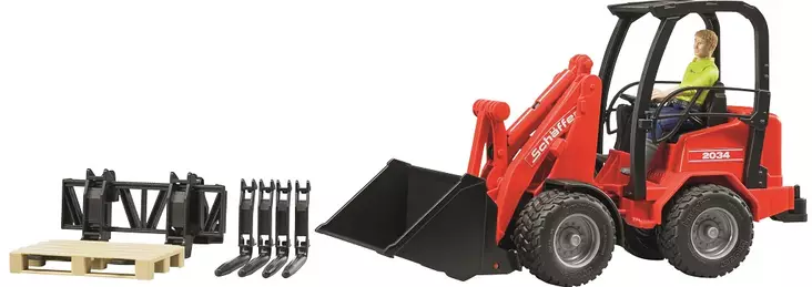 Bruder Schäffer 2034 lastbil med figur och tillbehör - Bruder arbetsmaskinsleksaker - 8719593243559 - 1