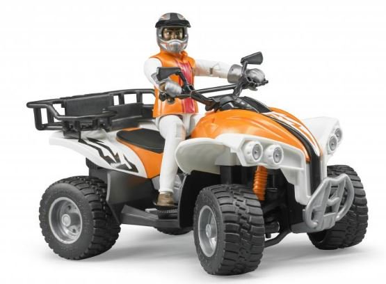 Bruder fyrhjuling och förare - Bruder arbetsmaskinsleksaker - 8719493965209 - 1