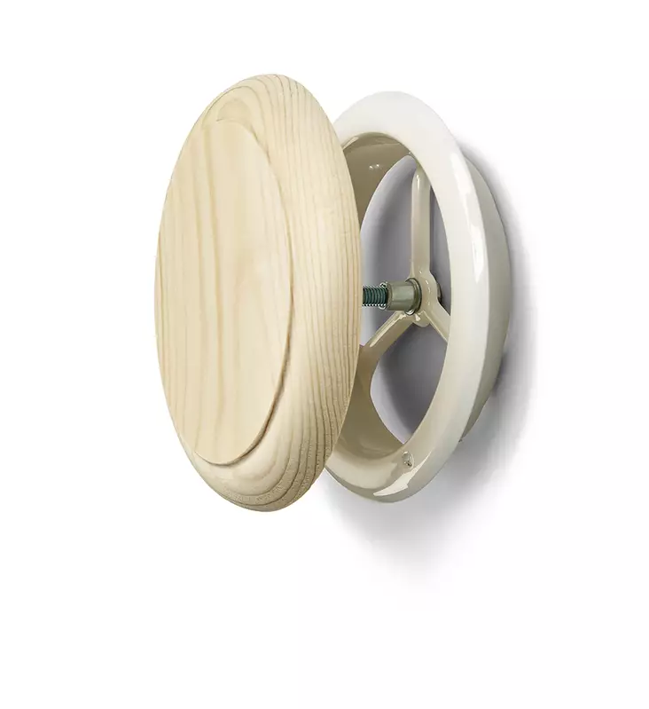 Habo skivventil PL125 vit stål - Ventilationsventiler - 6420614028339 - 1