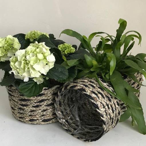 Jutekorg nature-svart - Krukor, vaser, korgar - 6430068431159 - 1