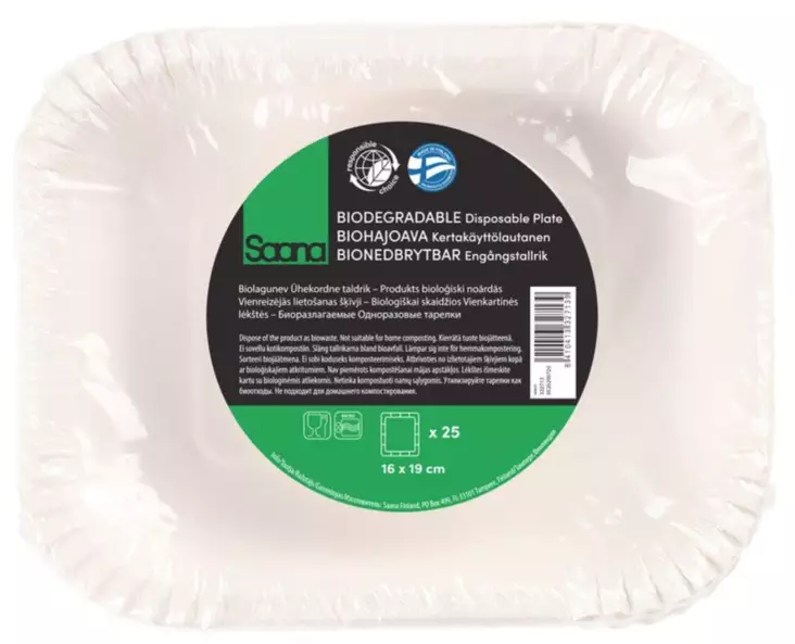 Engångstallrik Grill Bio 25 st - Engångsartiklar - 6410413327139 - 2