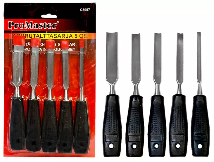 Falsknivset 5-delar - Mejslar och spetsar - 6420286889979 - 1