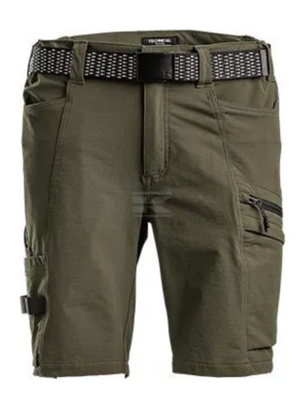 Kramp 4 Way Stretch shorts oliv - Sommararbetskläder - 8719493029499 - 1