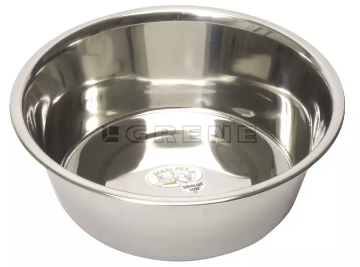 Skål i rostfritt stål 4 liter Ø280 mm - Fodertråg - 4018653834169 - 1