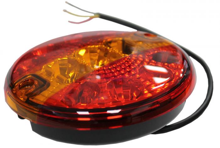 LED taklykta 12/24V rund låg - Varselljus och fyrar - 6430074690199 - 1