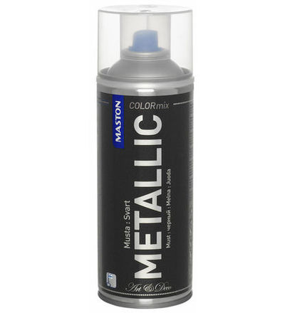 Maston sprayfärg Metallic svart 400ml - Sprayfärger - 6412492108159 - 1