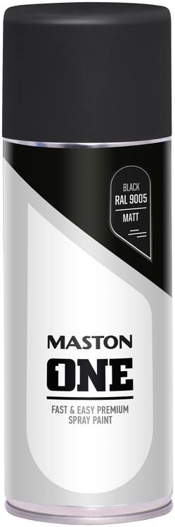 Maston sprayfärg ONE 400ml Matt svart - Sprayfärger - 6412490023119 - 1