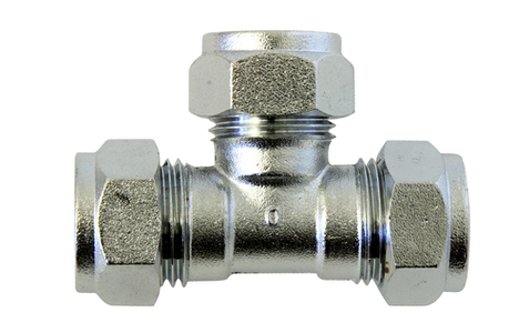 Opal press-T-koppling 12 mm krom. - Kopplingsbeslag - 6413820153759 - 1