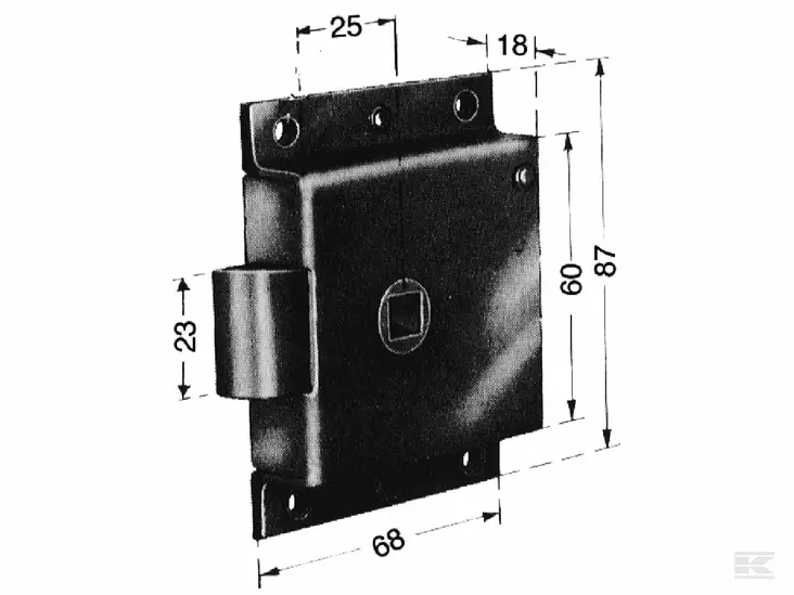 Dörrlås vändbart 87 x 68 mm - "Förartillbehör" - 5700030127139 - 1