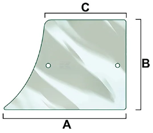 Dörrglas, nedre (JD L57909 och L63916) - Hytt och karosseri - 5035776897559 - 1