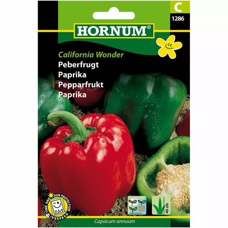 Paprika 'California Wonder' - Frön och sättpotatisar. - 5708787012869 - 1