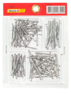 Popnitssats 100 delar - Klamrar och häften - 8714892183049 - 1