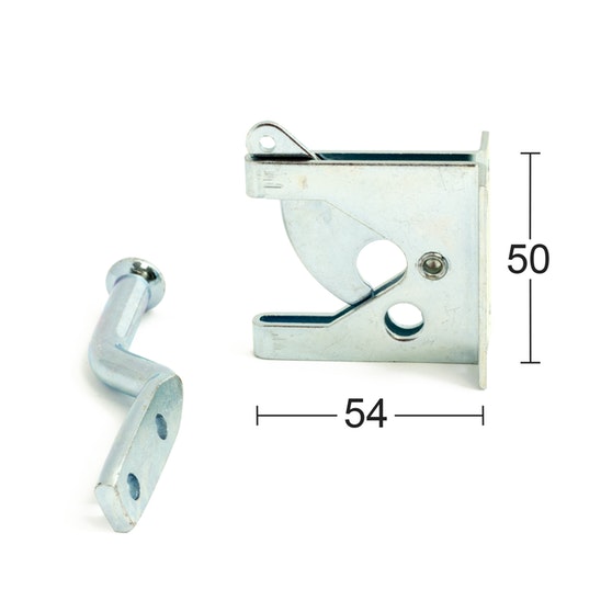 Låsbar dörrhasp galvaniserad - Hänglås, reglar, gångjärn - 7317900163289 - 2