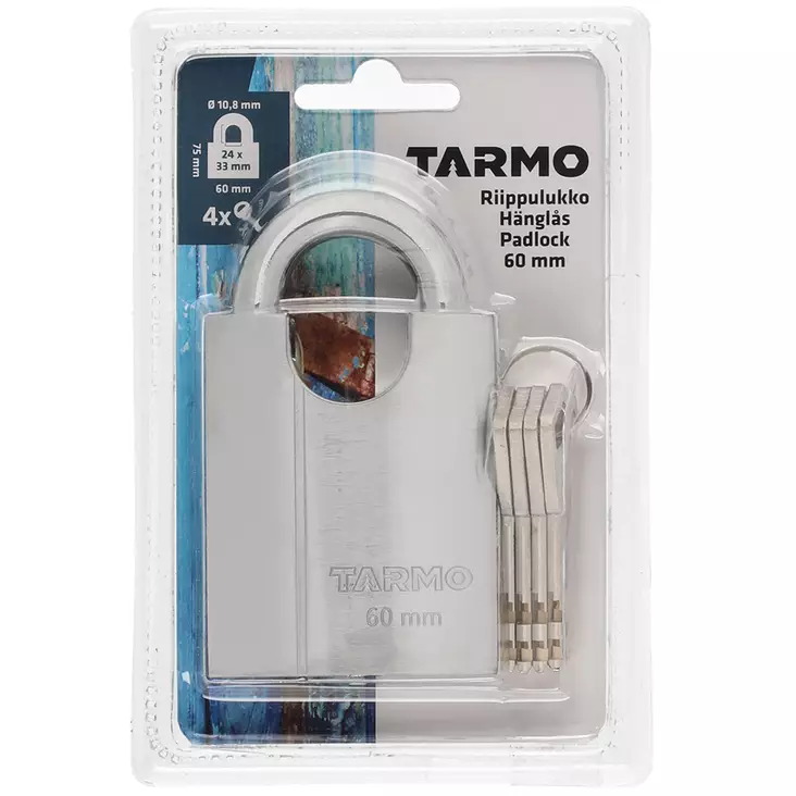 Hänglås med bågskydd 60 mm - Hänglås, reglar, gångjärn - 6410413170209 - 1