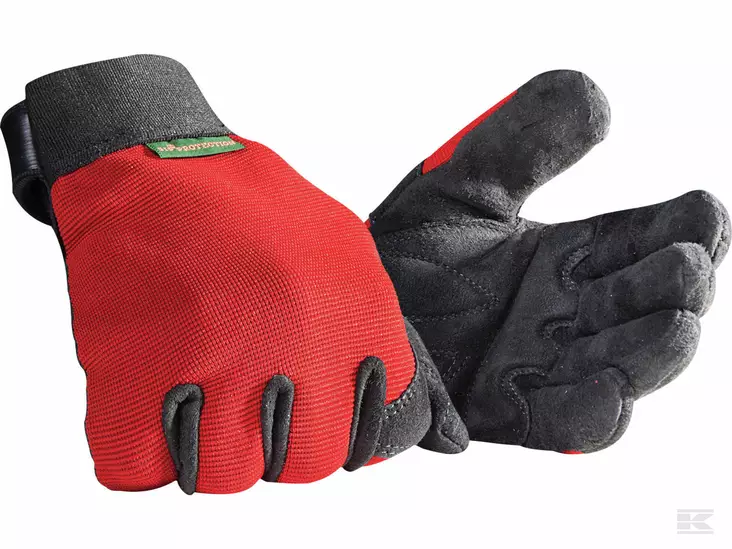 SIP skogsarbetares skyddshandskar röd/svart - Skogsarbetarens verktyg - 5415273304529 - 1