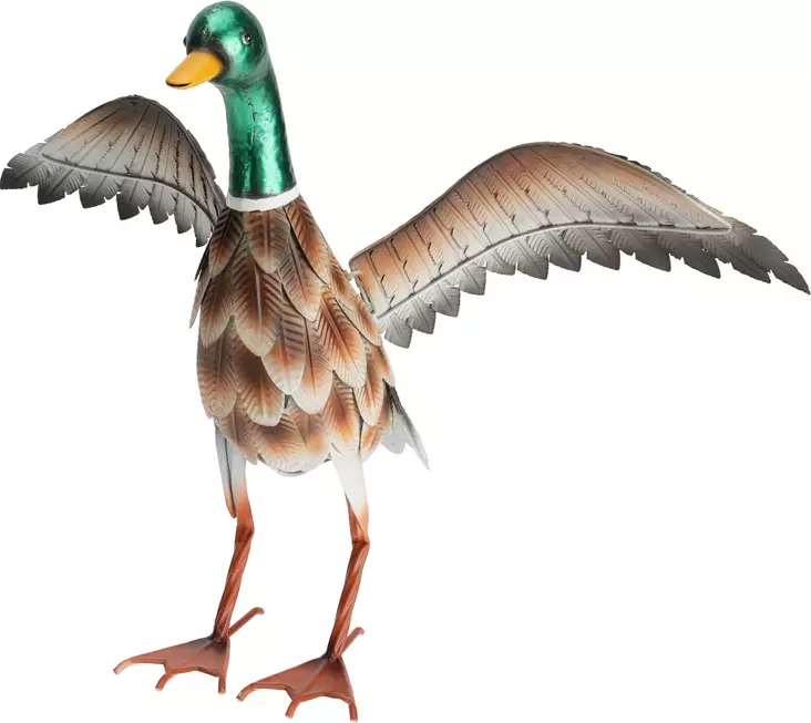 Anka med utsträckta vingar trädgårdsstaty - Trädgårdsskulpturer, dekorationer - 8720573532549 - 1