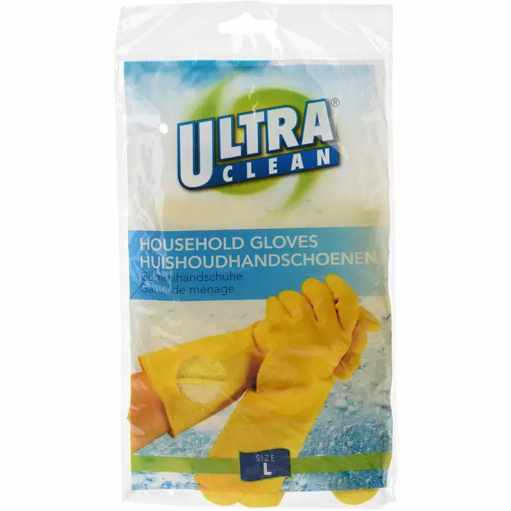 Hushållshandskar gul storlek L - Andra städprodukter - 8718158641649 - 1