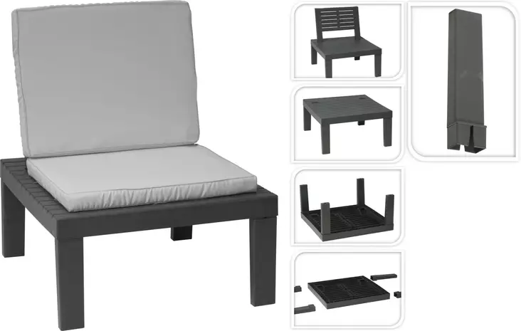 Stol Laga med sittdynor - Trädgårdsmöbler - 8009271088719 - 1