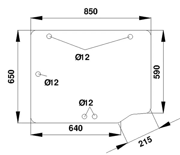 Bakfönster, övre (Case IH 126317A2) - Hytt och kaross - 3660980017589 - 1