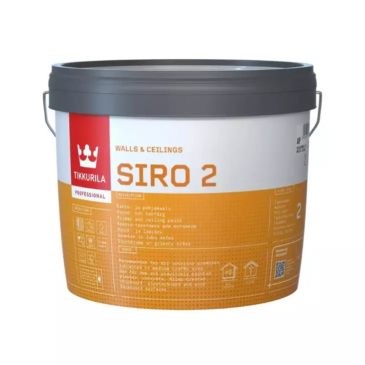 Tikkurila Siro 2 grundfärg vit - Inomhusfärger - 6408070066799 - 1