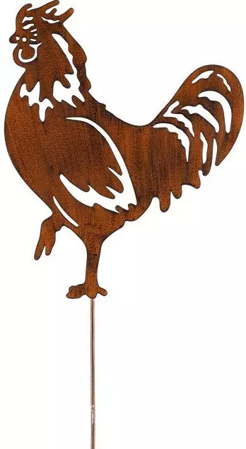 Trädgårdsprydnad Hane rost 60 cm - Trädgårdsskulpturer, dekorationer - 6410416317229 - 1