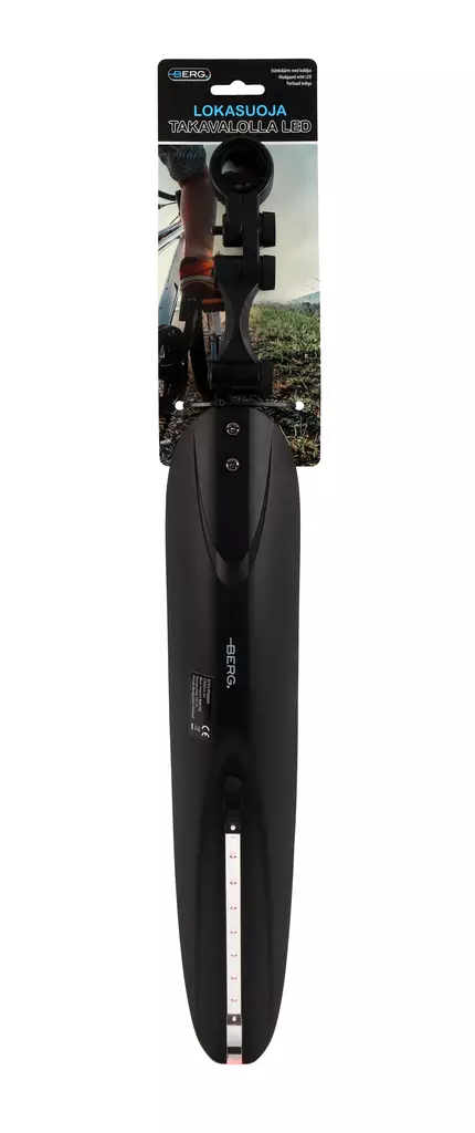 Berg stänkskärm med LED-bakljus, batteridriven - Cykeltillbehör - 6418536017319 - 1