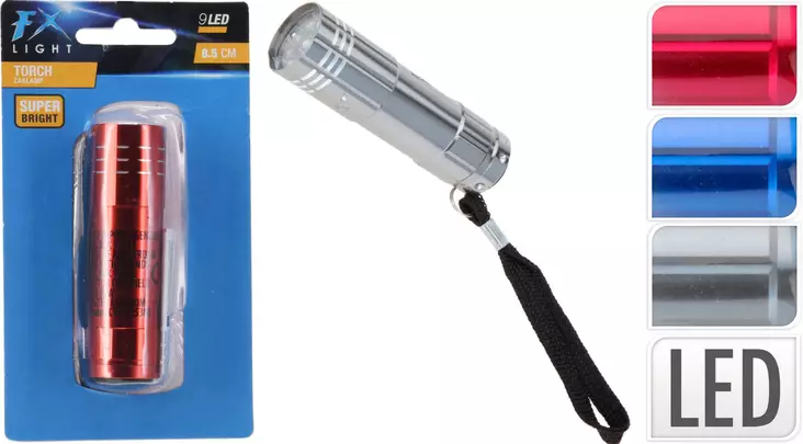 Ficklampa aluminium 8 cm - Pann- och handlampor - 8719202046519 - 1