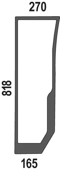 Framruta, nedre höger (CNH 44910446) - Hytt och kaross - 8719493168419 - 1
