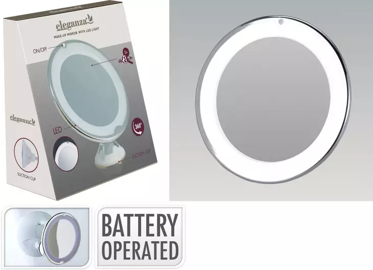 Sminkspegel med LED-ljus 20 cm - Hjälpmedel - 8721037842549 - 1