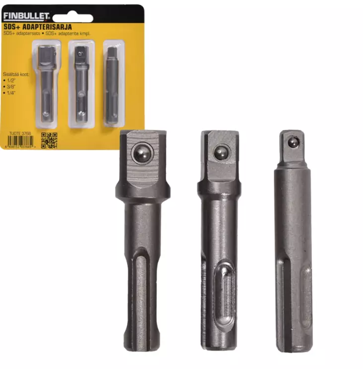 Finbullet SDS+ adapterset 1/4" 3/8" 1 - Andra nycklar - 6438152037669 - 1