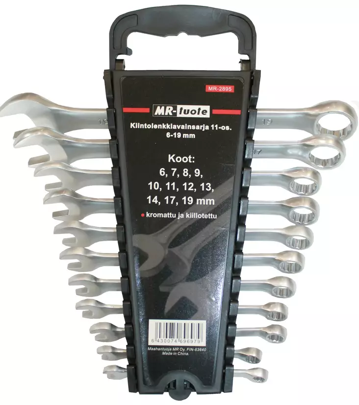 Fastnyckelsats 11-delar 6-19 mm - Fast nyckelringar - 6430074696979 - 1