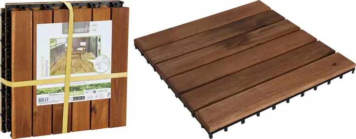 Kompositterrassplatta 4 st/förpackning - Trädgårdsmöbler - 8721037884679 - 1