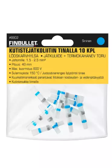 Krymppkontakt med tenn 10 st blå - Bilbelysning och elektriska tillbehör - 6438152088029 - 1