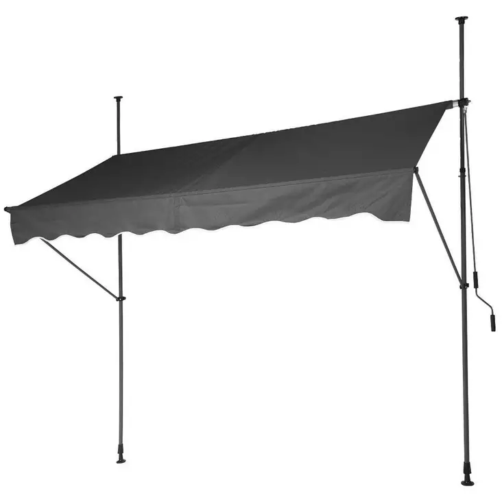 Grå markis 250x120 cm - Trädgårdsmöbler - 8720573156059 - 1