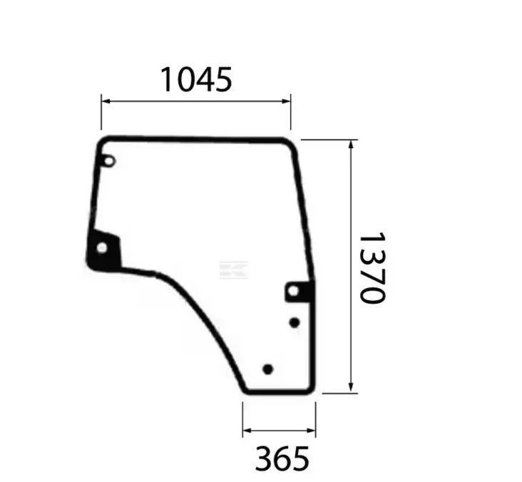 Dörrglas, höger (DF 00155532040) - Hytt och kaross - 8716106709199 - 1