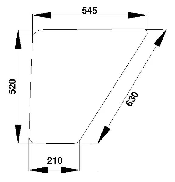 Glasruta, nedre (Fendt 178810110030) - Styrhytt och kaross - 3660980020299 - 1