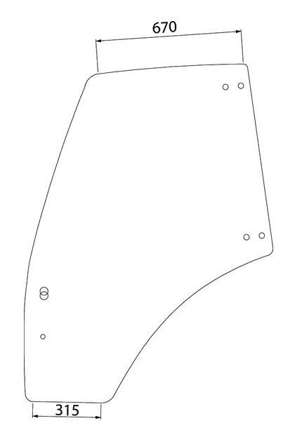 Högra dörrfönster (DF 04418952) - Hytt och kaross - 8716106723119 - 1